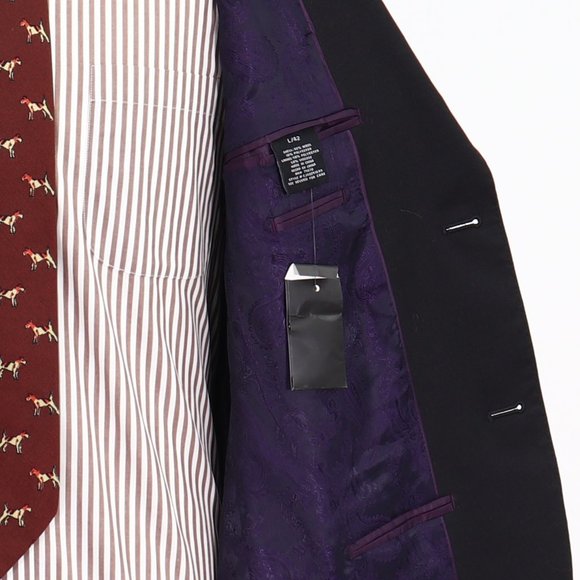 Parc 81 42R Black Solid 2-Button Sport Coat Blazer Jacket V472 - Picture 9 of 11